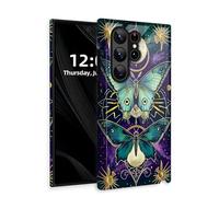 DISUOFEART for Samsung Galaxy S25 Ultra Case with Double Layer Protection - Film Design 2 in 1 Phone Cover, Mystic Butterfly Symbols Hard Back Panel + Soft TPU Inner