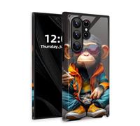 DISUOFEART for Samsung Galaxy S25 Ultra Case with Double Layer Protection - Film Design 2 in 1 Phone Cover, Cool Chimp in Sunglasses Hard Back Panel + Soft TPU Inner