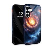 DISUOFEART for Samsung Galaxy S26 Case with Double Layer Protection - Film Design 2 in 1 Phone Cover, Stellar Fire Vortex Hard Back Panel + Soft TPU Inner