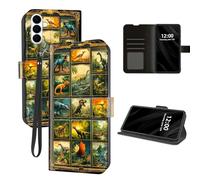 DISUOFEART for Samsung Galaxy S26 Plus Case Wallet with Card Holder, Dinosaur Art Collage in Frame RFID Blocking Leather Flip Cover Magnetic Snap and Kickstand