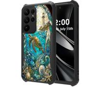 DISUOFEART for Samsung Galaxy S26 Ultra Case, Seaside Turtle Lighthouse | Military Grade Protection With Air-Cushioned Shock-Resistant Corners and a Clear Anti-Yellowing Acrylic Backplate