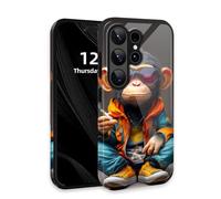 DISUOFEART for Samsung Galaxy S26 Ultra Case with Double Layer Protection - Film Design 2 in 1 Phone Cover, Cool Chimp in Sunglasses Hard Back Panel + Soft TPU Inner