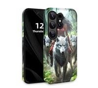 DISUOFEART for Samsung Galaxy S26 Ultra Case with Double Layer Protection - Film Design 2 in 1 Phone Cover, Warrior Riding Wolf Pack Hard Back Panel + Soft TPU Inner