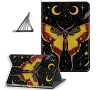 DISUOFEART for Samsung Galaxy Tab A9 Case 8.7 Inch, Slim Lightweight Stand Cover with Auto Sleep/Wake, Celestial Moth in Starry Night