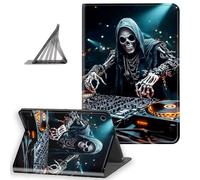 DISUOFEART for Samsung Galaxy Tab A9 Case 8.7 Inch, Slim Lightweight Stand Cover with Auto Sleep/Wake, Skeleton DJ in The Club