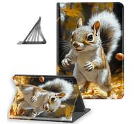 DISUOFEART for Samsung Galaxy Tab A9 Case 8.7 Inch, Slim Lightweight Stand Cover with Auto Sleep/Wake, Squirrel Leaping in Leaves