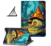 DISUOFEART for Samsung Galaxy Tab A9 Case 8.7 Inch, Slim Lightweight Stand Cover with Auto Sleep/Wake, Mushroom Houses in The Forest
