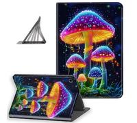DISUOFEART for Samsung Galaxy Tab A9 Case 8.7 Inch, Slim Lightweight Stand Cover with Auto Sleep/Wake, Neon Mushrooms in Magical Night