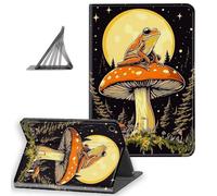DISUOFEART for Samsung Galaxy Tab A9 Plus Case 10.9 Inch, Slim Lightweight Stand Cover with Auto Sleep/Wake, Moonlit Frog on Mushroom