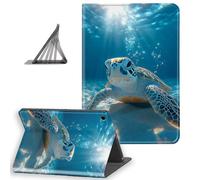 DISUOFEART for Samsung Galaxy Tab A9 Plus Case 10.9 Inch, Slim Lightweight Stand Cover with Auto Sleep/Wake, Sea Turtle Underwater Sunbeam
