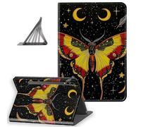 DISUOFEART for Samsung Galaxy Tab S10 Plus/ S9 Plus/ S9 FE Plus Case 12.4 Inch, Slim Lightweight Stand Cover with Auto Sleep/Wake, Celestial Moth in Starry Night