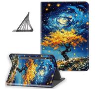 DISUOFEART for Samsung Galaxy Tab S10 Ultra/ S9 Ultra/ S8 Ultra Case 14.6 Inch, Slim Lightweight Stand Cover with Auto Sleep/Wake, Autumn Tree Lantern Night Sky