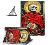 DISUOFEART for Samsung Galaxy Tab S10 Ultra/ S9 Ultra/ S8 Ultra Case 14.6 Inch, Slim Lightweight Stand Cover with Auto Sleep/Wake, Skeleton King with Cards