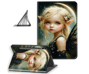 DISUOFEART for Samsung Galaxy Tab S10 Ultra/ S9 Ultra/ S8 Ultra Case 14.6 Inch, Slim Lightweight Stand Cover with Auto Sleep/Wake, Dark Elf Crescent Moon