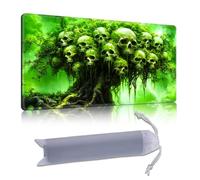 DISUOFEART Playmat for MTG & Magic: The Gathering, 24x14 inch Non-Slip TCG Game Mat for Commander, Skull Tree with Moss in Mist Card Game Table Mat