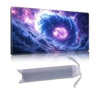 DISUOFEART Playmat for MTG & Magic: The Gathering, 28x16 inch Non-Slip TCG Game Mat for Commander, Stormy Ocean with Cosmic Vortex Card Game Table Mat