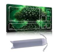DISUOFEART Playmat for MTG & Magic: The Gathering with Zones, 24x14 inch Non-Slip TCG Game Mat for Commander, Haunted Skull Tree in Green Forest Card Game Table Mat