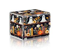 DISUOFEART Trading Card Storage Box, Holds 100+ for MTG Cards, Premium PU Leather with Magnetic Closure, Apparitions on Floral Shelves Durable Deck Box for Magic the Gathering, Trading Card Games