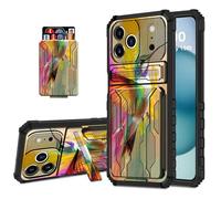 DISUOFEART Wallet Case for iPhone 17 Pro with Card Holder Stand, Slim Dual Layer Shockproof Protective Phone Cover with Kickstand Full Body Protection, Hummingbird in Flight