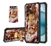 DISUOFEART Wallet Case for Samsung Galaxy S22 Ultra with Card Holder Stand, Slim Dual Layer Shockproof Protective Phone Cover with Kickstand Full Body Protection, Bunny in Pink Bow & Fabric Nest