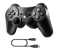 Diswoe Wireless Game Controller, Wireless Controller for P3 Double Shock Gaming Joystick 6-Achsen Bluetooth Gamepad Joystick with Charging Cable for P-3 gamepad for P3