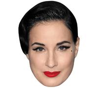DITA Von Teese (Lipstick) Celebrity Mask, Flat Card Face, Fancy Dress Mask