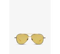 Dita Womens Black D4000398 Subsystem Titanium and Glass Aviator Sunglasses 140mm