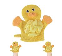 Ditanpu Baby Bath Gloves - Duck Bear Frog Kids Loofah Bath Gloves,Soft Easy to Lather Compound Cotton Shower Mitt for, Kid, Toddler Shower Bath