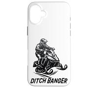 Ditch Banger, Snowmobile Winter Sports Apparel, Snowmobiling Case for iPhone 16 Plus