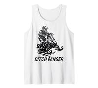 Ditch Banger, Snowmobile Winter Sports Apparel, Snowmobiling Tank Top