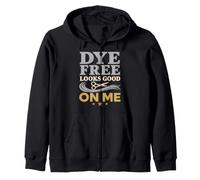 Ditch The Dye Gray Hair Transition Going Gray Gift Zip Hoodie