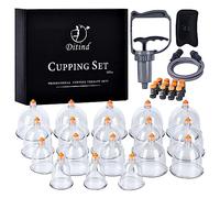 Ditind Cupping Therapy Set, 18 Pcs Cupping Set, Professional Acupoint Cupping Therapy Sets Portable, Upgrade Cupping with Case Pump Suction Cups for Cellulite Muscle Pain Relief Physical Therapy