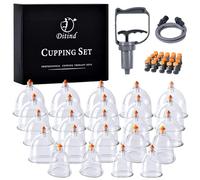 Ditind Cupping Therapy Set, 24 Pcs Cupping Set, Professional Acupoint Cupping Therapy Sets Portable, Upgrade Cupping with Case Pump Suction Cups for Cellulite Muscle Pain Relief Physical Therapy
