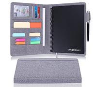 Ditiord Folio Cover For Rocketbook, Portfolio Organizer, Waterproof Fabric, Multifunctional Organizer with Pen Loop, Business Card Holder, fits A5 Size Notebook, 8.8" x 6" inch, (Gray)