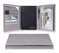 Ditiord Trifold Planner Cover for Rocketbook Smart Notebook | Fits Letter Size/A4/8.5x11 Inch | Waterproof Portfolio Organizer with File Storage & Accessory Protection (Gray)