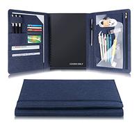 Ditiord Triple Folding Cover for Rocketbook Smart Notebook, Letter (20.5 x 38 cm), Portfolio Organizer with Document Pocket Waterproof Accessory Case (Blue)