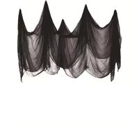 DITK-U Halloween Black Creepy Cloth Black Halloween Scary Gauze Cotton Gauze Spider Web for Festive Days Haunted House Decorations Outdoor Yard Home Wall 2x6m/6.56x19.68foot