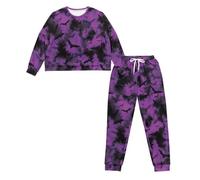 Ditosant Halloween Pjs Women Bat Pajamas Pj Salvage Soft Cozy Long Sleeve Loungewear Plus Size Outfit Cute Outfits for Woman Sleepwear with Pockets Overnight Party