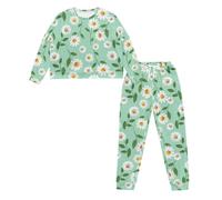 Ditosant Pajama Set Women Cute Long Sleeve Outfits Daisy Pajamas Woman Pjs Set Plus Size Floral Pajamas Pj Salvage Soft Cozy Sleepwear Matching Lounge Sets