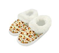 Ditosant Pumpkin Slippers Thanksgiving Slippers Cozy House Slipper Indoor Cute Houseshoes for Women Fleece Slipper Shoes Fluffy House Shoes Thick Sole Women Gifts