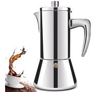 DITOSH 2 Cup Thickened 304 Stainless Steel Moka Pot Stovetop Espresso Maker Cafeteras Italian Percolator Espress Makers Capable Greca Mocha Coffee Machine for Induction Home and Camping 100ml 3.4oz
