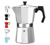 DITOSH 3 Cup Aluminum Espresso Stovetop Moka Pot Express Coffee Maker Percolator Italian Classic Mocha Coffee Machine for Italian and Cuban Cafe Brewing for Home & Camping 150ml 5oz