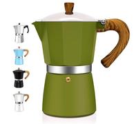 DITOSH 6 Cup Aluminum Espresso Stovetop Moka Pot Express Coffee Maker Percolator Italian Classic Mocha Coffee Machine for Italian and Cuban Cafe Brewing for Home & Camping 300ml 10oz