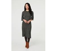 Ditsy Floral Angel Sleeve Midi Dress Izabel London Blue 10