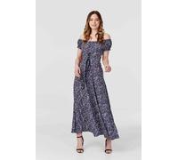 Ditsy Floral Bardot Maxi Dress Izabel London Blue 10