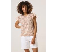 Ditsy Floral Frill Top M&Co Orange 18