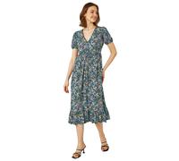 Ditsy Floral Lace Detail Midi Dress Roman Blue 10