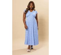 Ditsy Floral Mesh A-Line Dress Yours Blue 20
