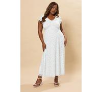 Ditsy Floral Mesh A-Line Dress Yours White 30-32