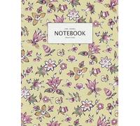 Ditsy Floral Notebook - Pretty Print design - Yellow Lilac Purple - Paperback notebook - A4 - Lined Ruled 8mm - 8.5 x 11 inches: Unleash Your ... Perfect for Writing and Journaling in Style!